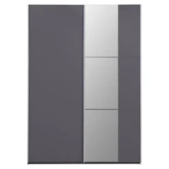 Szafy Z Lustrem|Szafy Przesuwne| Szafa z lustrem grafitowa BASTIA 150 cm