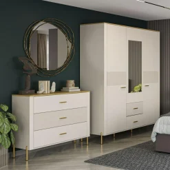 Szafy Z Lustrem|Szafy Uchylne|Esteti Szafa z lustrem i szufladami RUBEN