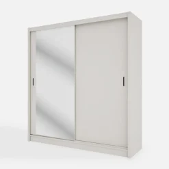 Szafy Z Lustrem|Szafy Przesuwne|inny Szafa z lustrem NESS 203 cm kaszmir