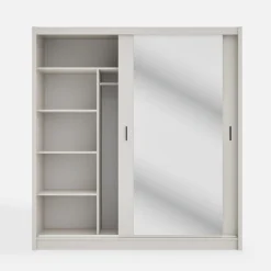 Szafy Z Lustrem|Szafy Przesuwne|inny Szafa z lustrem NESS 203 cm kaszmir