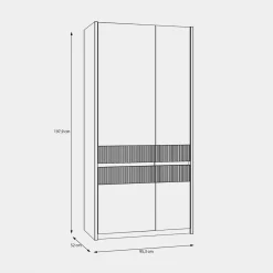 Szafy Uchylne|FORTE Szafa z oświetleniem OAK SQUERE