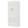 Szafy Uchylne| Szafa z szufladami TALLIN 2D4S biały