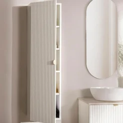 inny Szafka łazienkowa słupek biały mat BELT