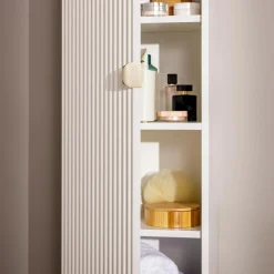 inny Szafka łazienkowa słupek biały mat BELT