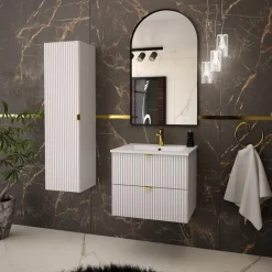 inny Szafka łazienkowa słupek biały mat BELT