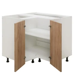 Szafki Kuchenne| Szafka dolna narożna BASIC PLUS BP/D90NW dąb craft złoty