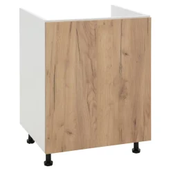 Szafki Kuchenne| Szafka dolna pod zlewozmywak BASIC PLUS BP/D60Z dąb craft złoty