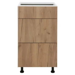 inny Szafka dolna z szufladami BASIC PLUS BP/D45SR3 dąb craft złoty