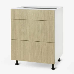 Szafki Kuchenne| Szafka dolna z szufladami BASIC PLUS BP/D60SR3 sand barbera oak
