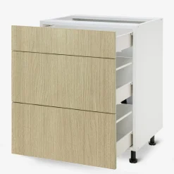 Szafki Kuchenne| Szafka dolna z szufladami BASIC PLUS BP/D60SR3 sand barbera oak