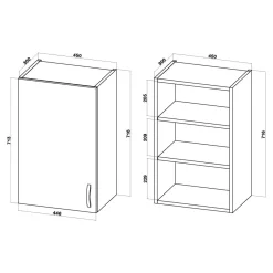 Szafka górna BASIC PLUS BP/G45 dąb craft złoty