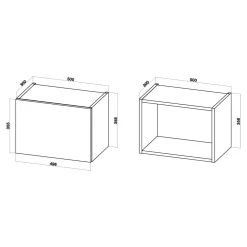 Szafki Kuchenne| Szafka górna BASIC PLUS BP/G50O dąb craft złoty