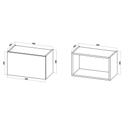Szafki Kuchenne| Szafka górna BASIC PLUS BP/G60O dąb craft złoty
