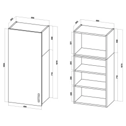 inny Szafka górna BASIC PLUS BPMI/50-1F cashmere