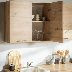 inny Szafka górna wisząca MILENA M/G80 dąb artisan