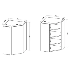 Szafki Kuchenne| Szafka górna wysoka BASIC PLUS BP/G60NW-92 dark rockfort hickory