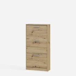 FORTE Szafka na buty dąb artisan 3 wnęki NOCII