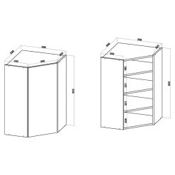Szafki Kuchenne| Szafka narożna wysoka BASIC PLUS BP/G60NW-92 sand barbera oak