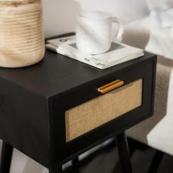 Szafki Nocne|Szafki|inny Szafka nocna boho czarna CALAMO