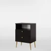 inny Szafka nocna wysoka czarna HIGH