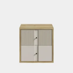 Szafki Nocne|Szafki|FORTE Szafka nocna z ryflowaniem RANKIN