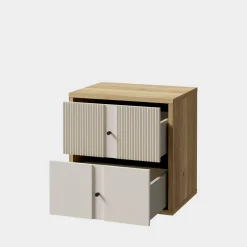 Szafki Nocne|Szafki|FORTE Szafka nocna z ryflowaniem RANKIN