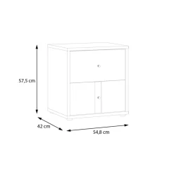 Szafki Nocne|Szafki|FORTE Szafka nocna z ryflowaniem RANKIN