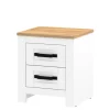 Szafki Nocne Dla Dzieci|Szafki Nocne| Szafka nocna z szufladami biała LANZETTE 2S
