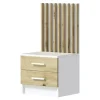 Szafki Nocne|Szafki| Szafka nocna z szufladami biała LAMELLO