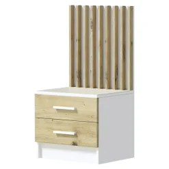 Szafki Nocne|Szafki| Szafka nocna z szufladami biała LAMELLO