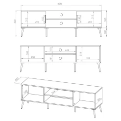 Szafki Rtv|Szafki|inny Szafka pod telewizor glamour VITERBO
