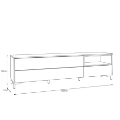 FORTE Szafka pod telewizor z szufladami GALACTIQUE
