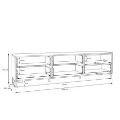 FORTE Szafka pod telewizor z szufladami GALACTIQUE