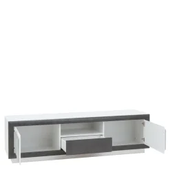 Szafka RTV CANNE NEW 1S2D CQNT132B z oświetleniem