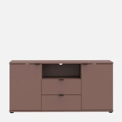 Szafki Rtv|Szafki|FORTE Szafka RTV 2-drzwiowa z szufladami i wnęką GANYMEDE ceglasty