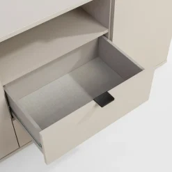 Szafki Rtv|Szafki|FORTE Szafka RTV 2-drzwiowa z szufladami i wnęką GANYMEDE jasny beż