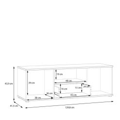 FORTE Szafka RTV GANYMEDE szałwia
