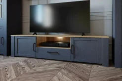 FORTE Szafka RTV granatowa BOHOL z szufladą