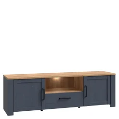 FORTE Szafka RTV granatowa BOHOL z szufladą