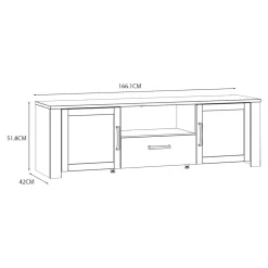 FORTE Szafka RTV granatowa BOHOL z szufladą