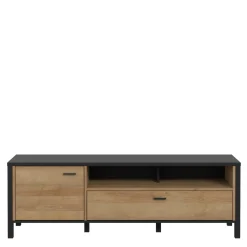 FORTE Szafka RTV industrialna z szufladą i półką HIGH ROCK