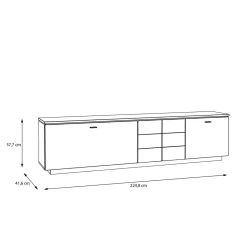 Szafki Rtv|Szafki|FORTE Szafka RTV LOUOTO 224,8 cm