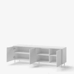 Szafki Rtv|Szafki|LENART Szafka RTV MILA na metalowych nóżkach biała