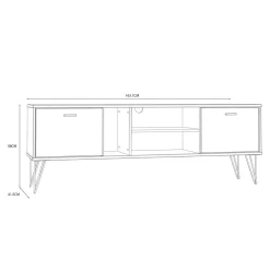 Szafki Rtv|Szafki|FORTE Szafka RTV szeroka z wysokimi nóżkami NEYLE