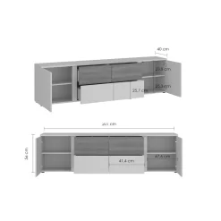 Szafki Rtv|Szafki|inny Szafka RTV z 4 szufladami HAMM