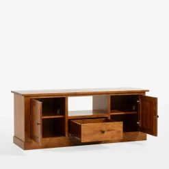 inny Szafka RTV z litego drewna PAOLA brzoza koniakowa, 150 cm