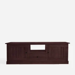 inny Szafka RTV z litego drewna PAOLA brzoza mahoń, 175 cm