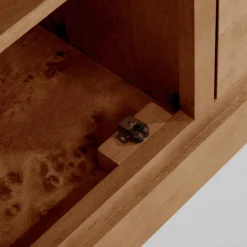 Szafki Rtv|Szafki|inny Szafka RTV z litego drewna PAOLA brzoza naturalna, 150 cm