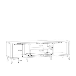FORTE Szafka RTV z oświetleniem FORREST HILLS 160,4 cm