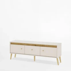 DiTrendi Szafka RTV z oświetleniem LORENA 155 cm kaszmir